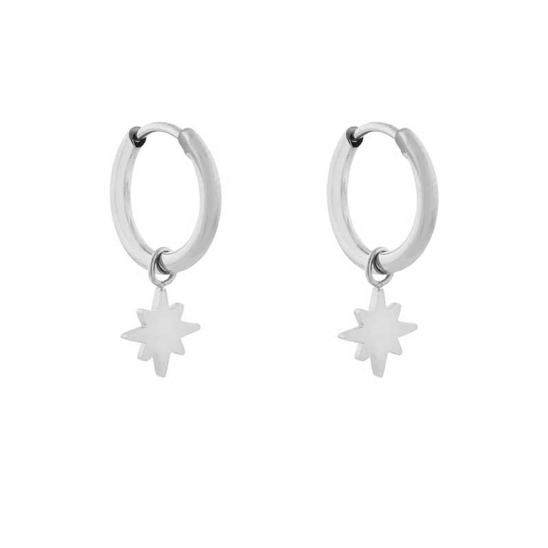 Earrings small with pendant Northstar small silver