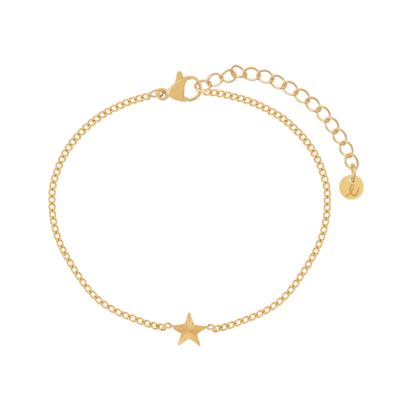 Bracelet flamed star gold