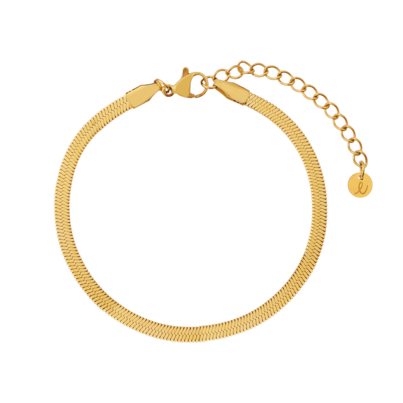 Bracelet basic flat gold