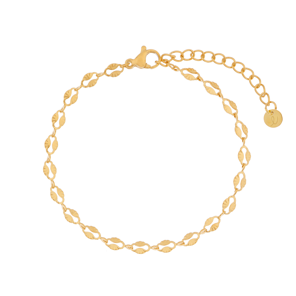 Armband basic schelp goud