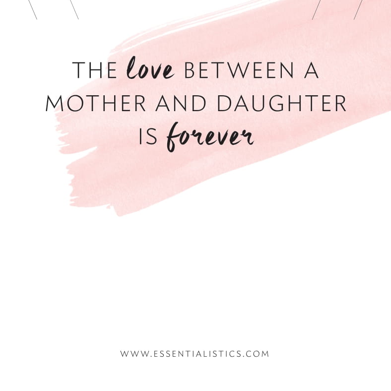 Necklace card - The love between a mother and daughter is forever