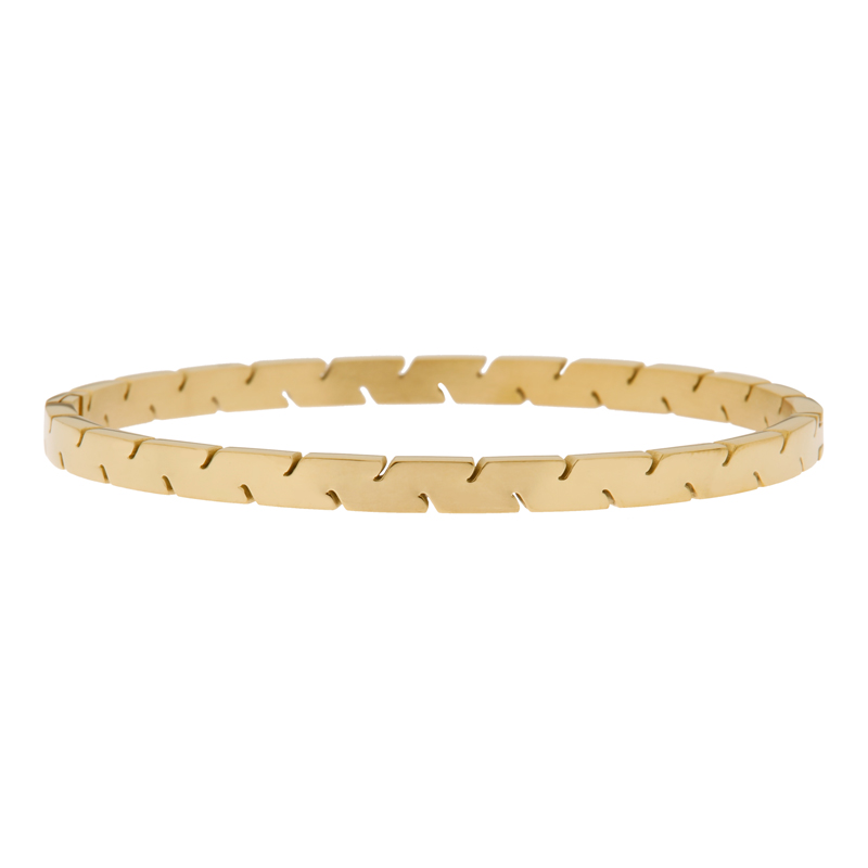 Bangle armband uitsneden aan de zijkant goud Bangle armband uitsneden aan de zijkant goud