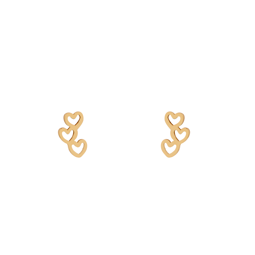 Stud earrings hearts gold Stud earrings hearts gold