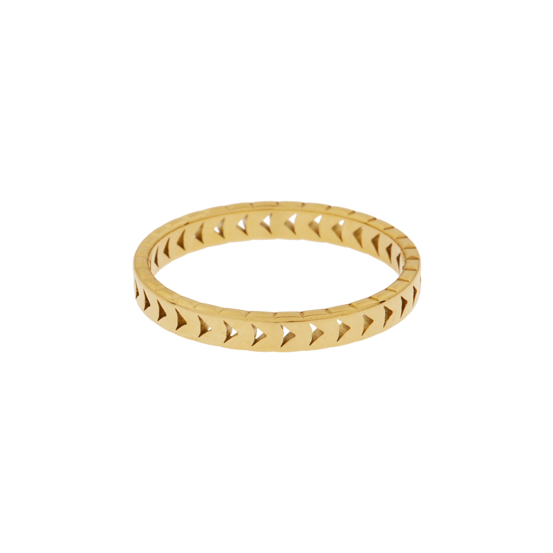 Ring minimalistische uitgesneden in het midden goud