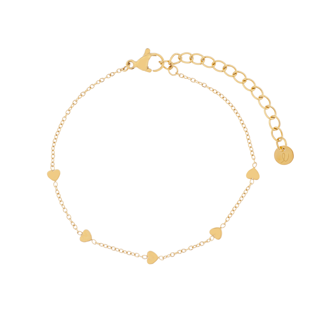 Armband mini hartjes goud Armband mini hartjes goud