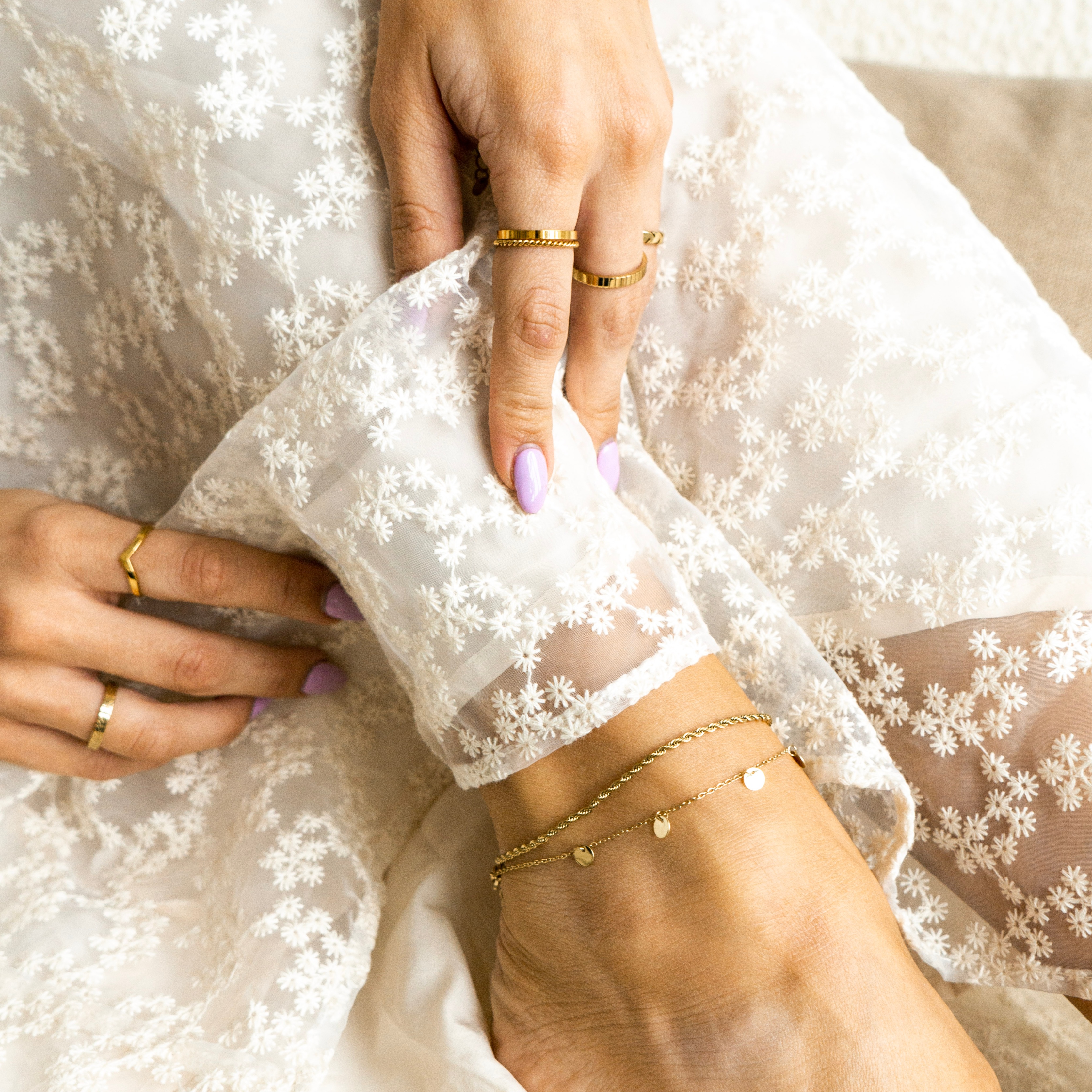 Enkelbandje basic gedraaid Enkelbandje basic gedraaid