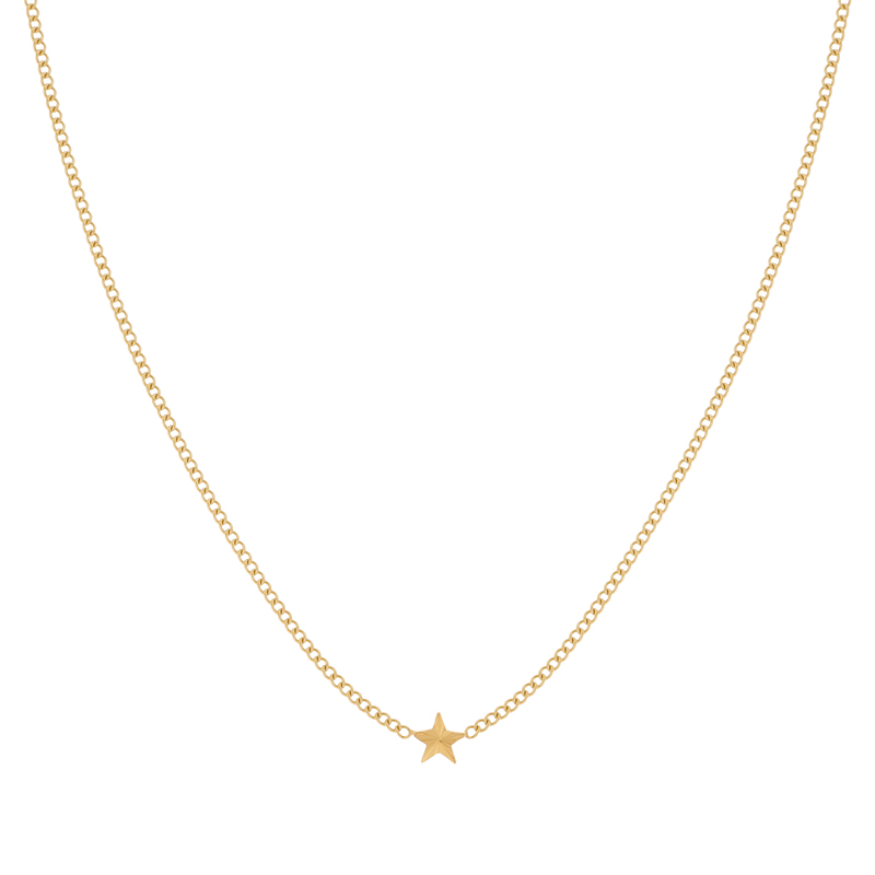 Necklace flamed star gold