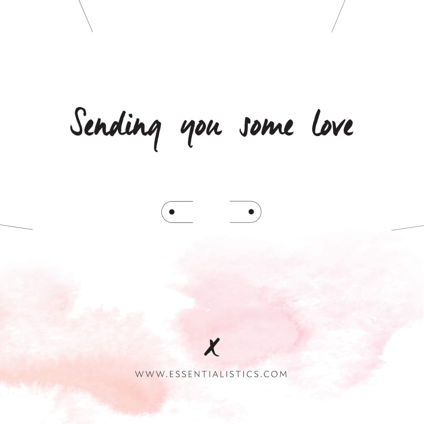 Sieraden kaartje - Sending you some love Sieraden kaartje - Sending you some love