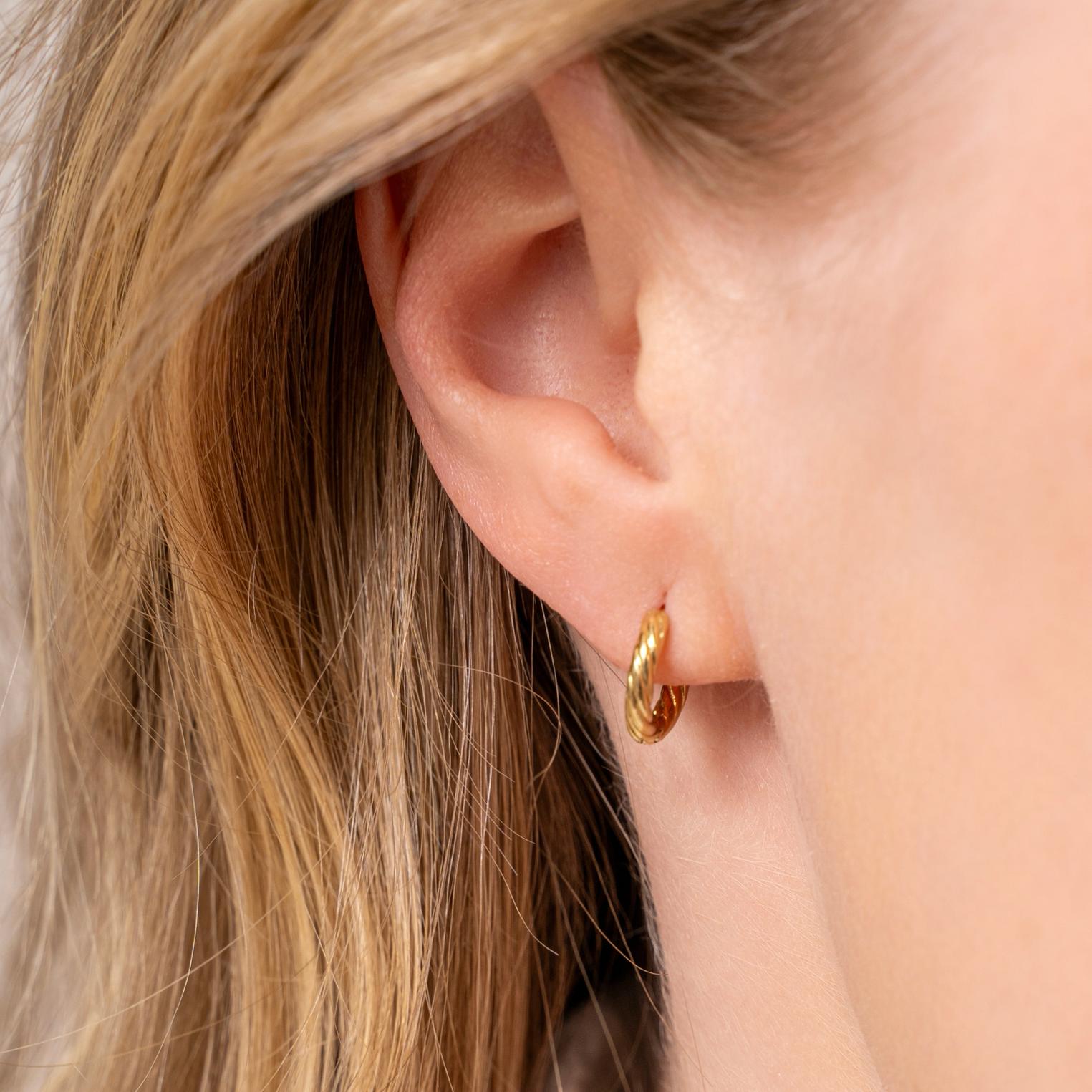 Oorringen streepjes klein Oorringen streepjes klein