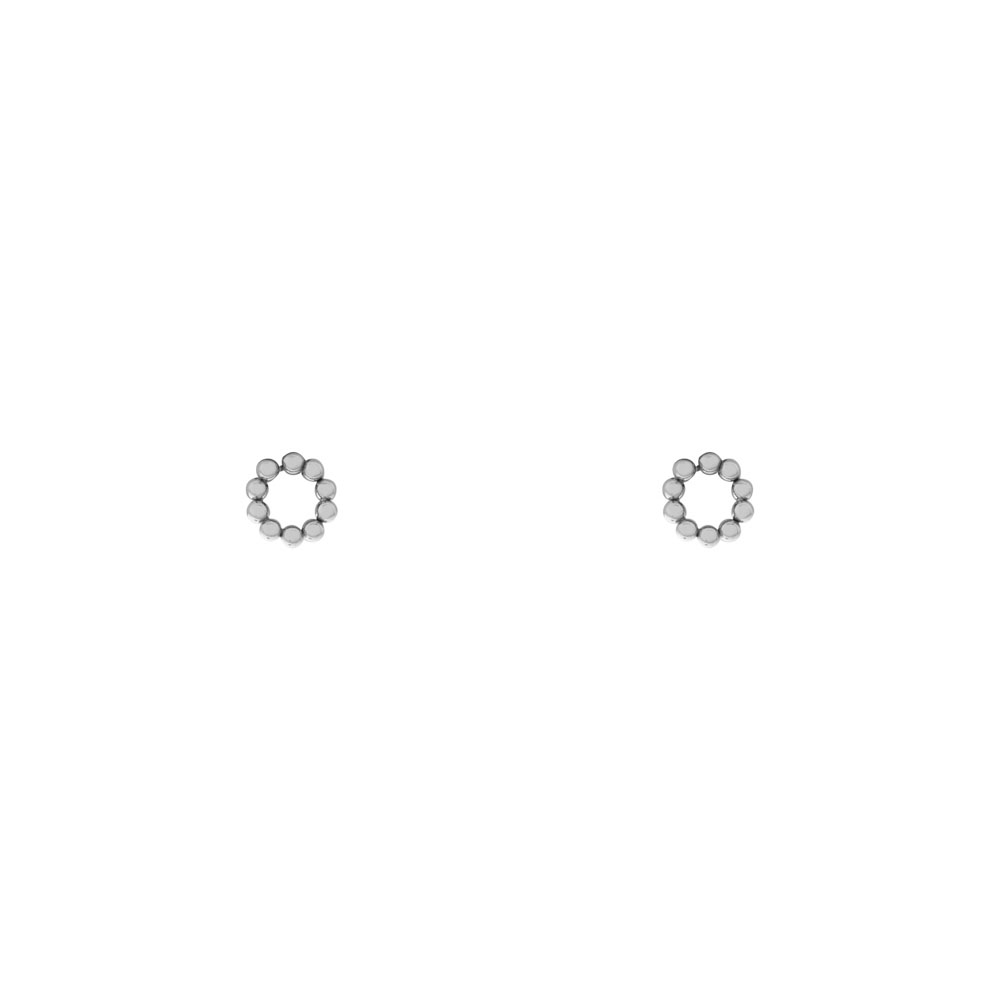 Stud earrings open dots round