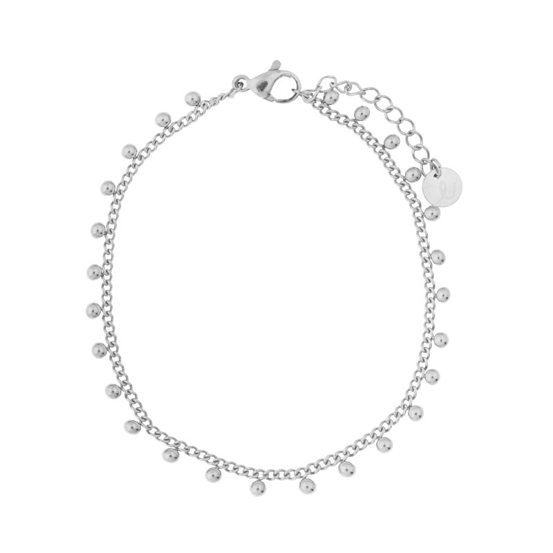 Anklet tiny dots silver