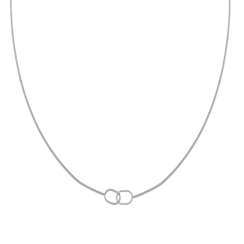 Necklace share ovals silver