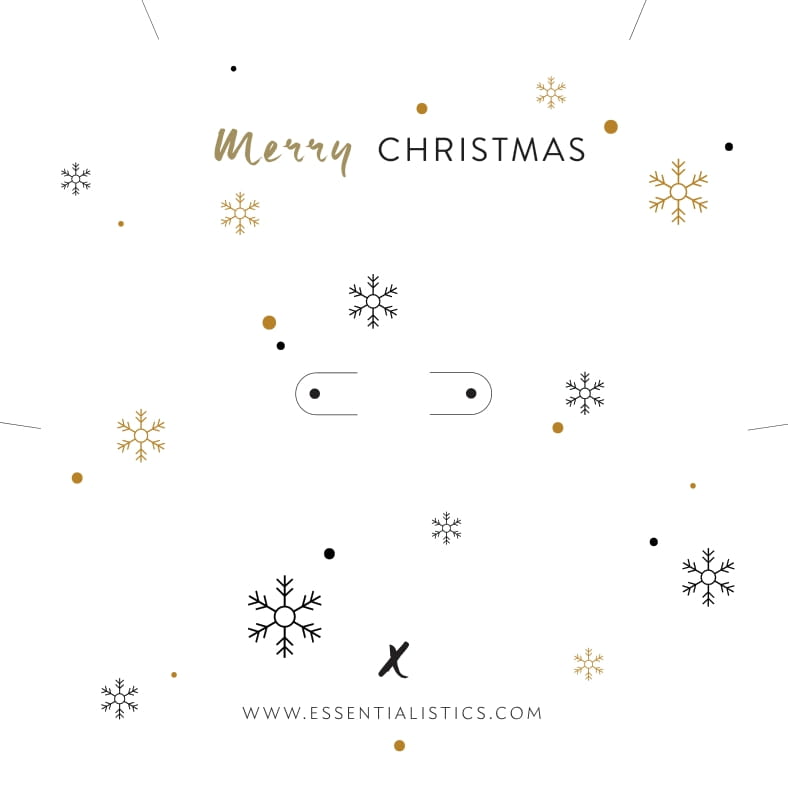 Jewellery card - Merry Christmas with snowflakes