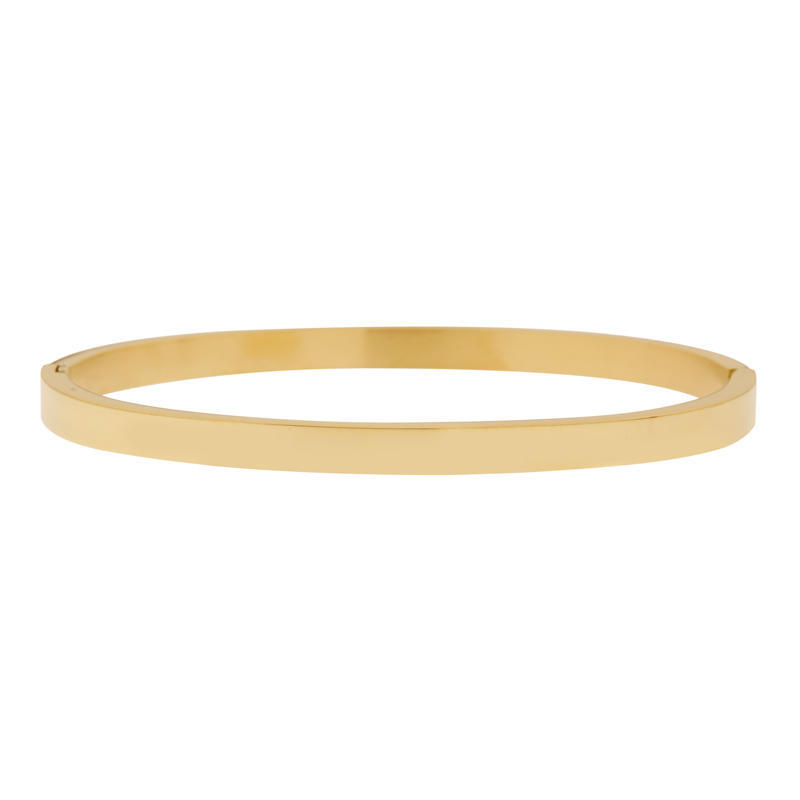 Bangle bracelet plain gold