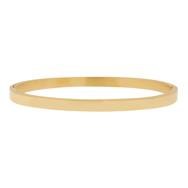 Bangle bracelet plain gold Bangle bracelet plain gold