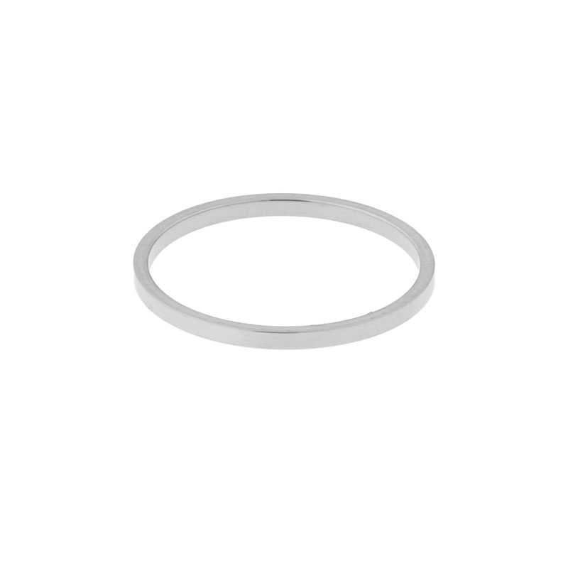 Ring basic vierkant smal zilver Ring basic vierkant smal zilver