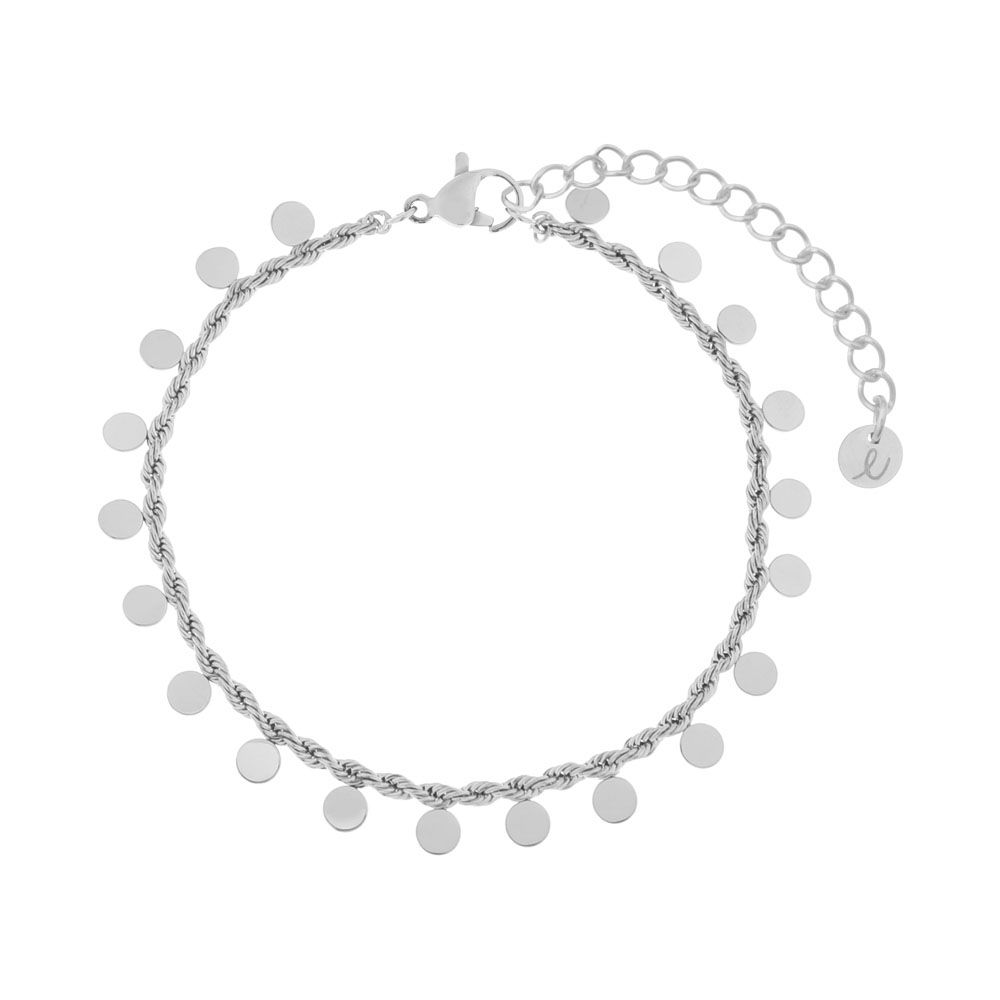 Anklet many coins silver