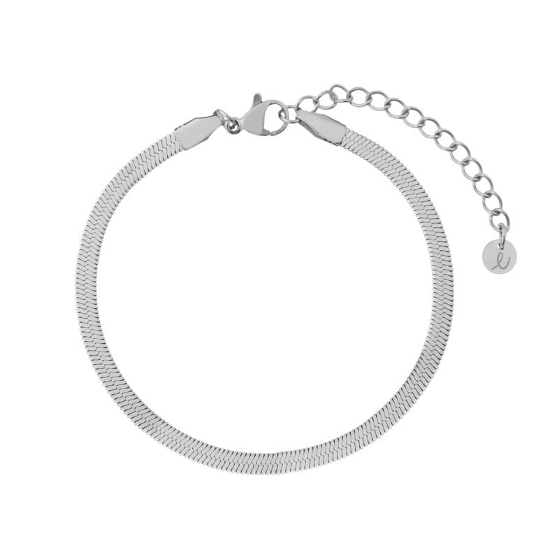 Bracelet basic flat silver