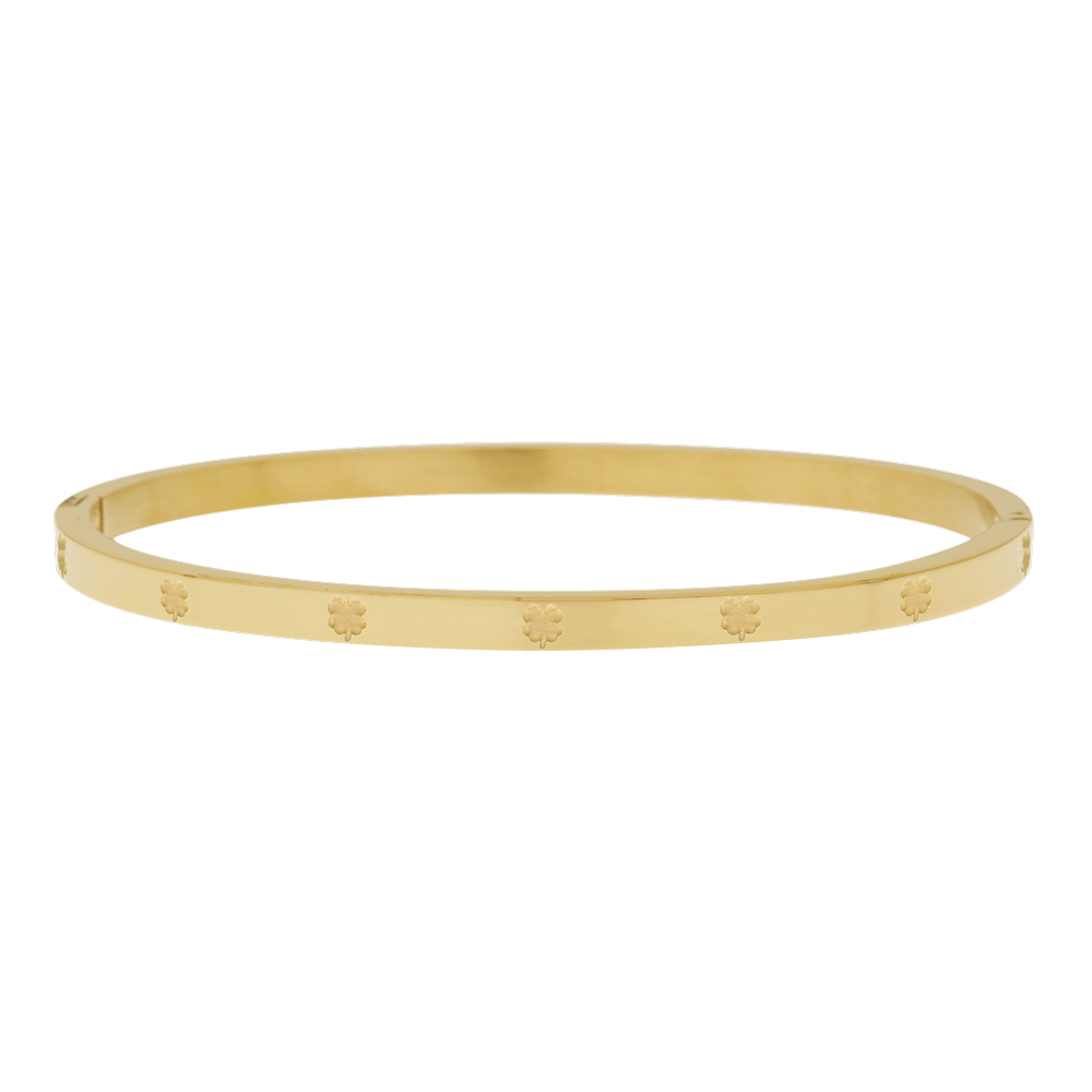 Bangle bracelet clovers
