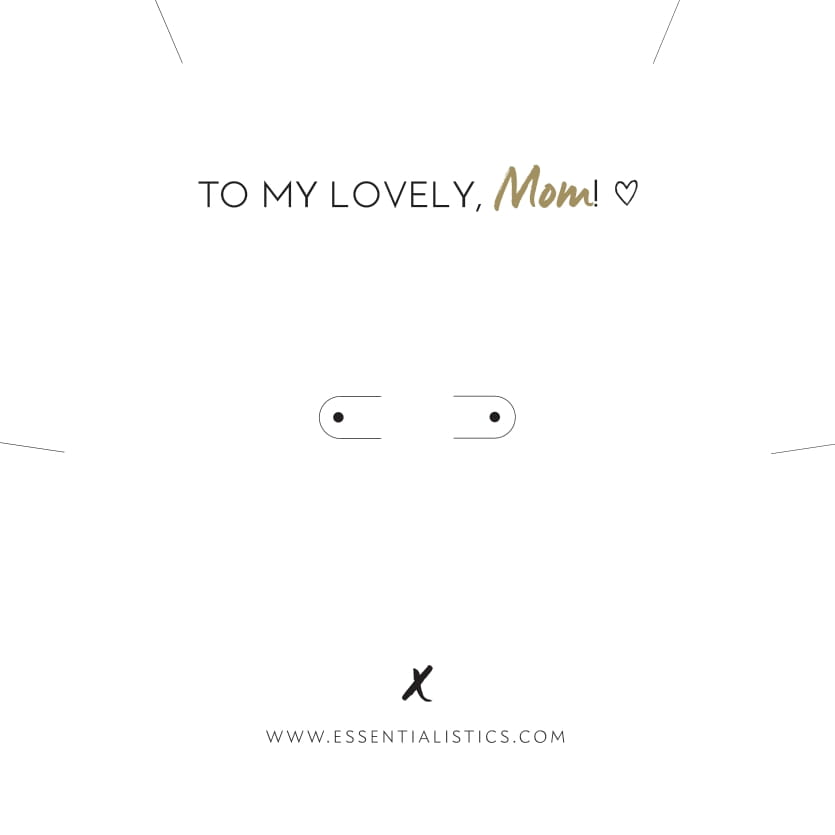 Jewellery card - To my lovely mom