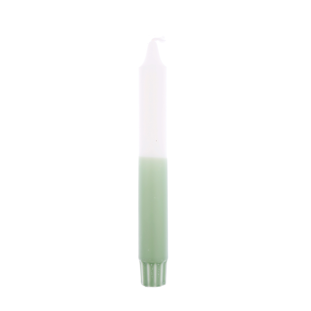 Dip dye dinner candle white/light green