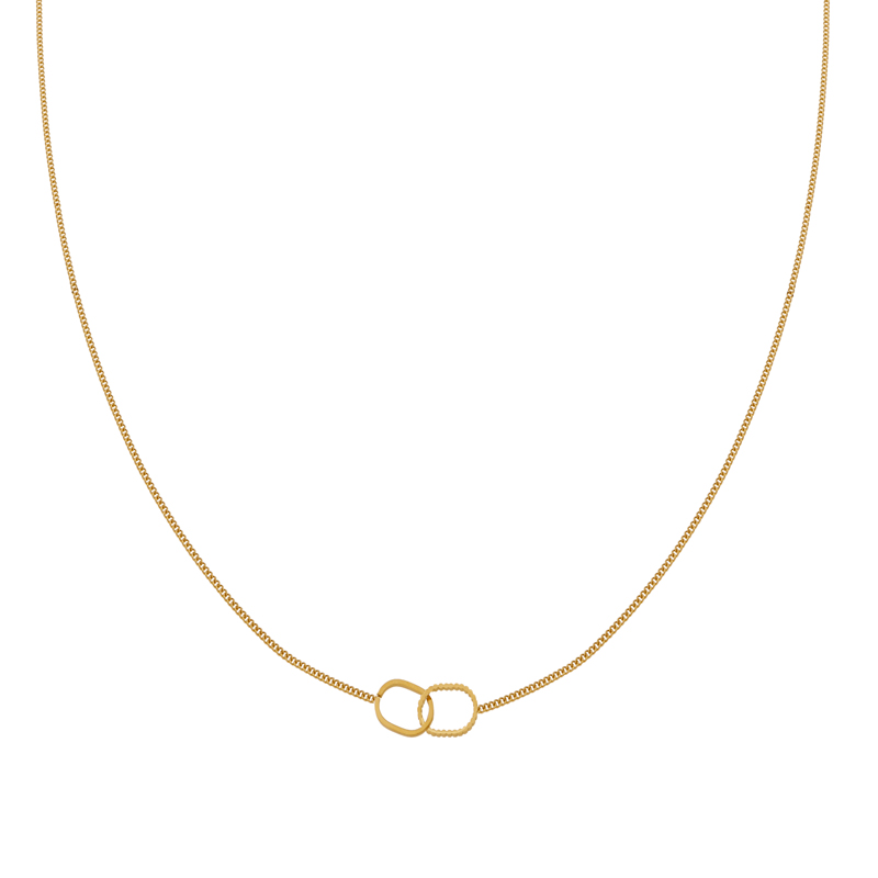 Necklace share ovals gold