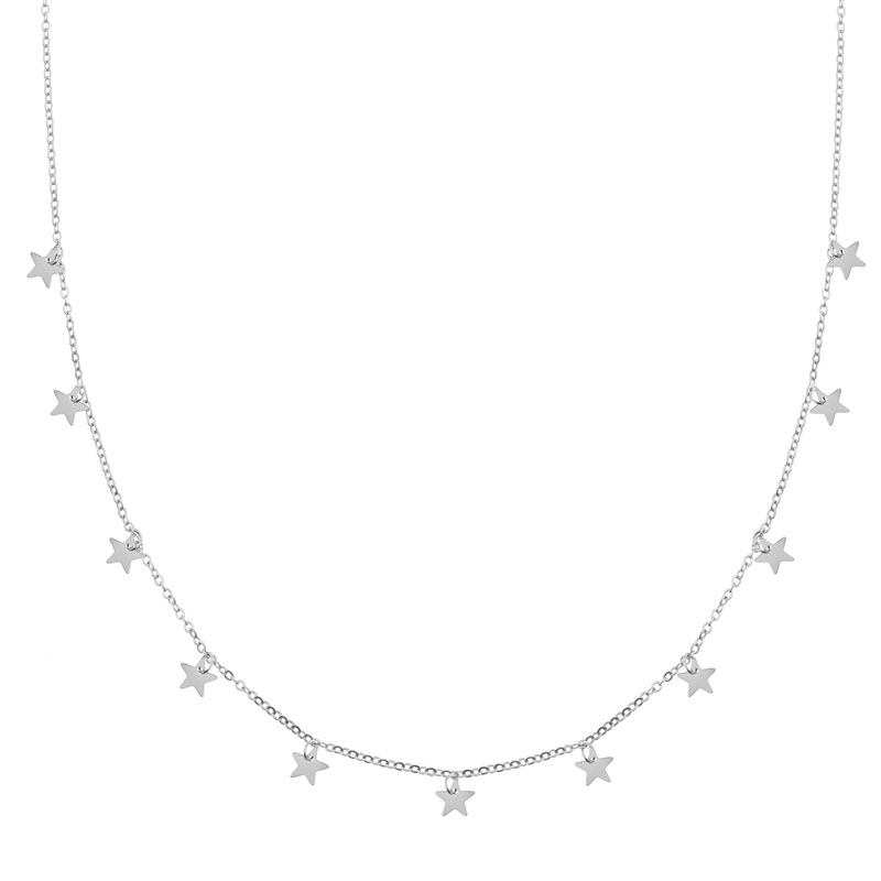 Necklace a lot of stars silver