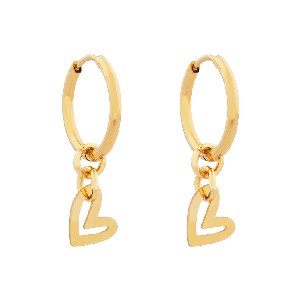 Earrings fine stealing heart gold