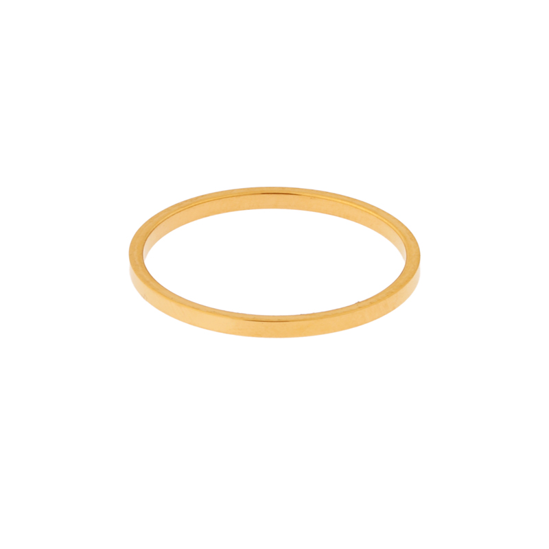 Ring basic vierkant smal goud