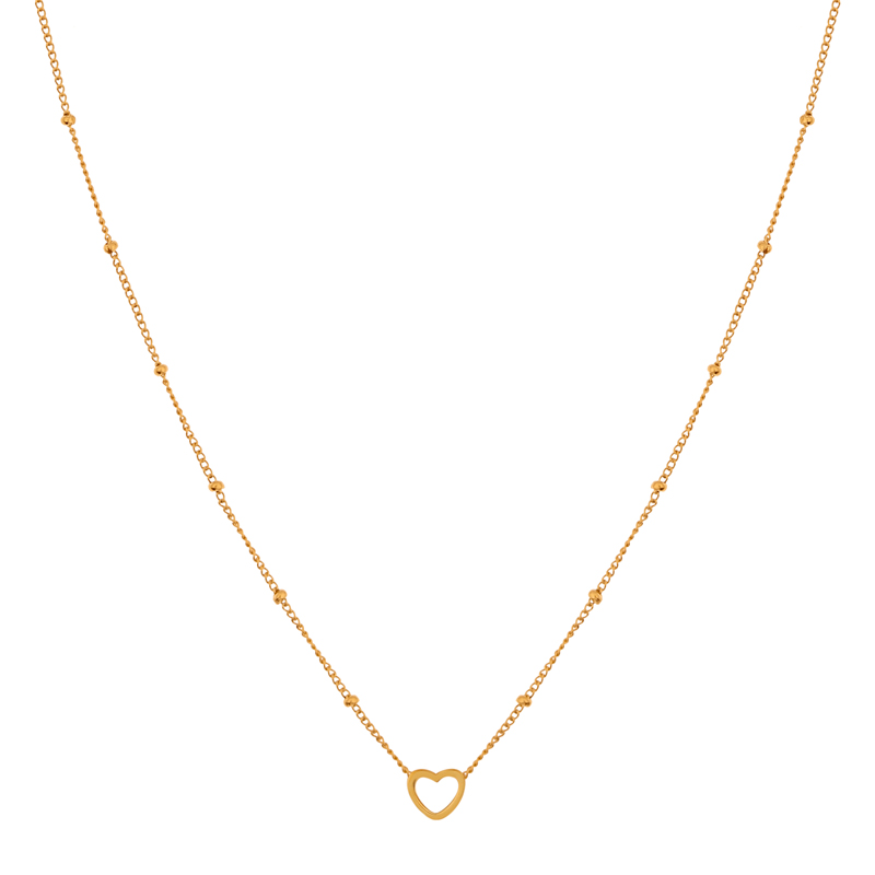 Ketting om te delen open hartje goud Ketting om te delen open hartje goud