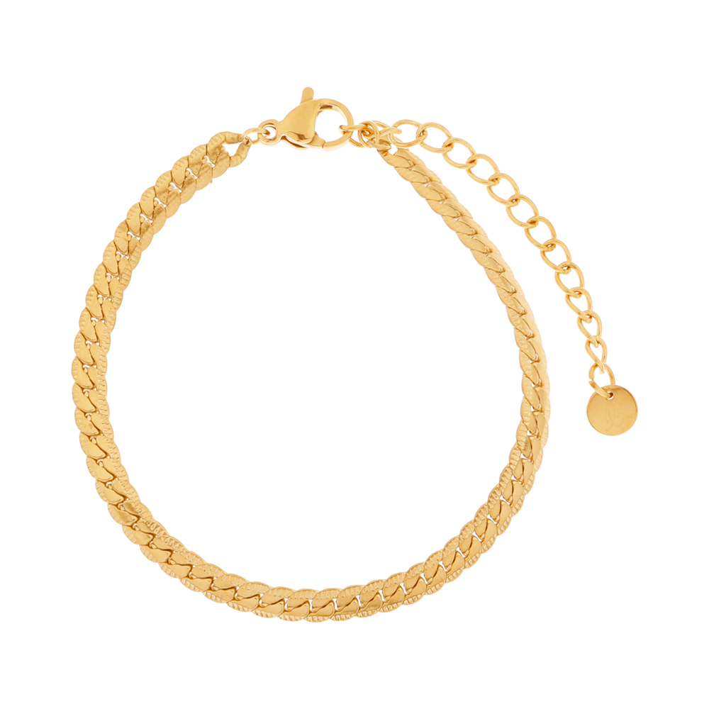 Bracelet basic bold chain gold