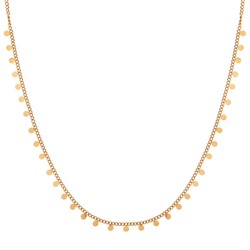 Necklace tiny coins gold