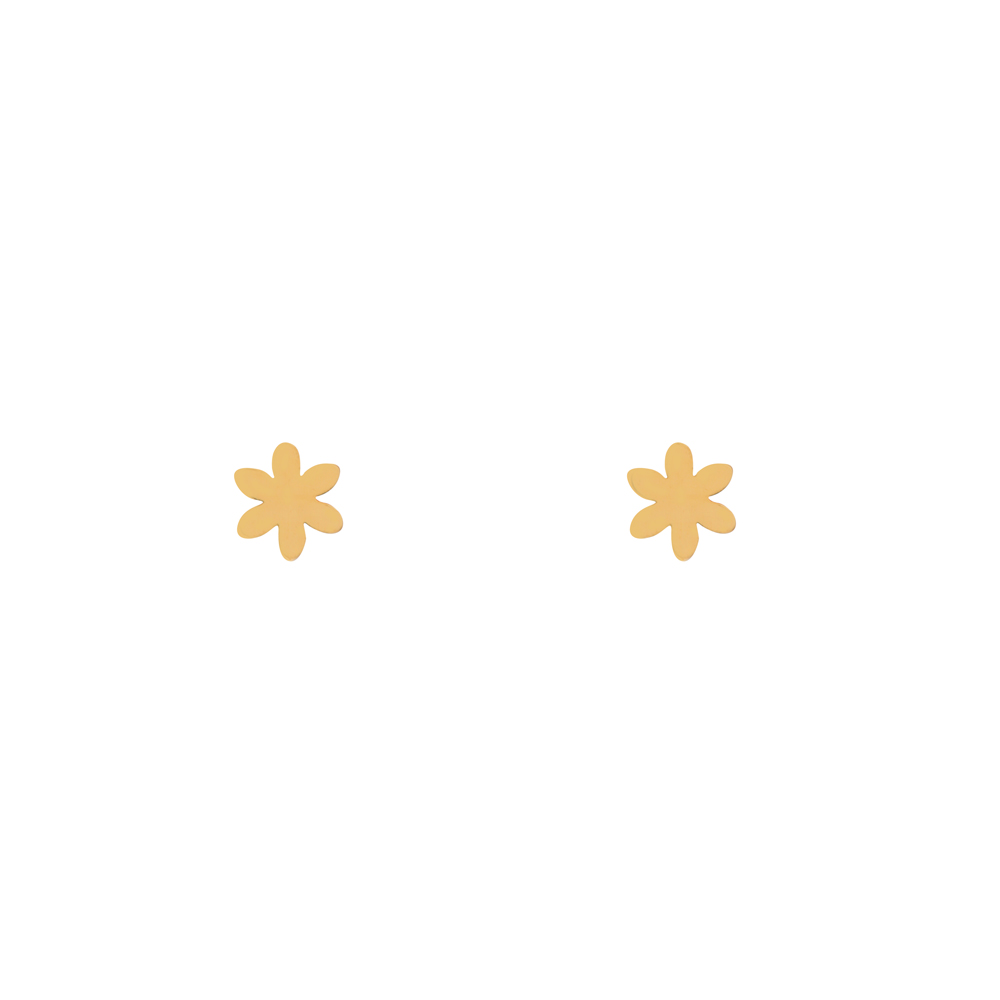 Stud earrings flower gold